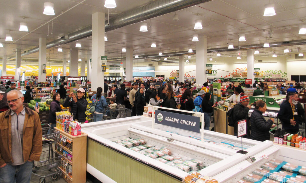 Local residents explore the newly opened store.
