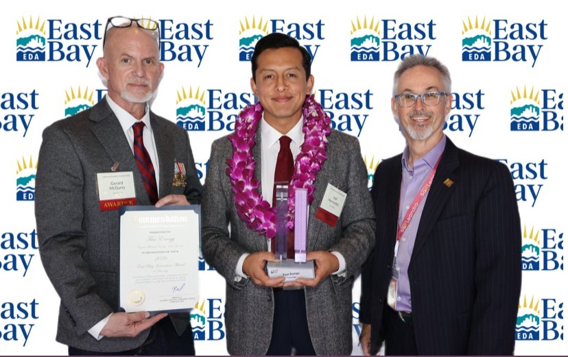 Photos showing Joel Hernandez and Gerard McGurty (Fuse) and Dhez Woodworth (City of San Leandro)